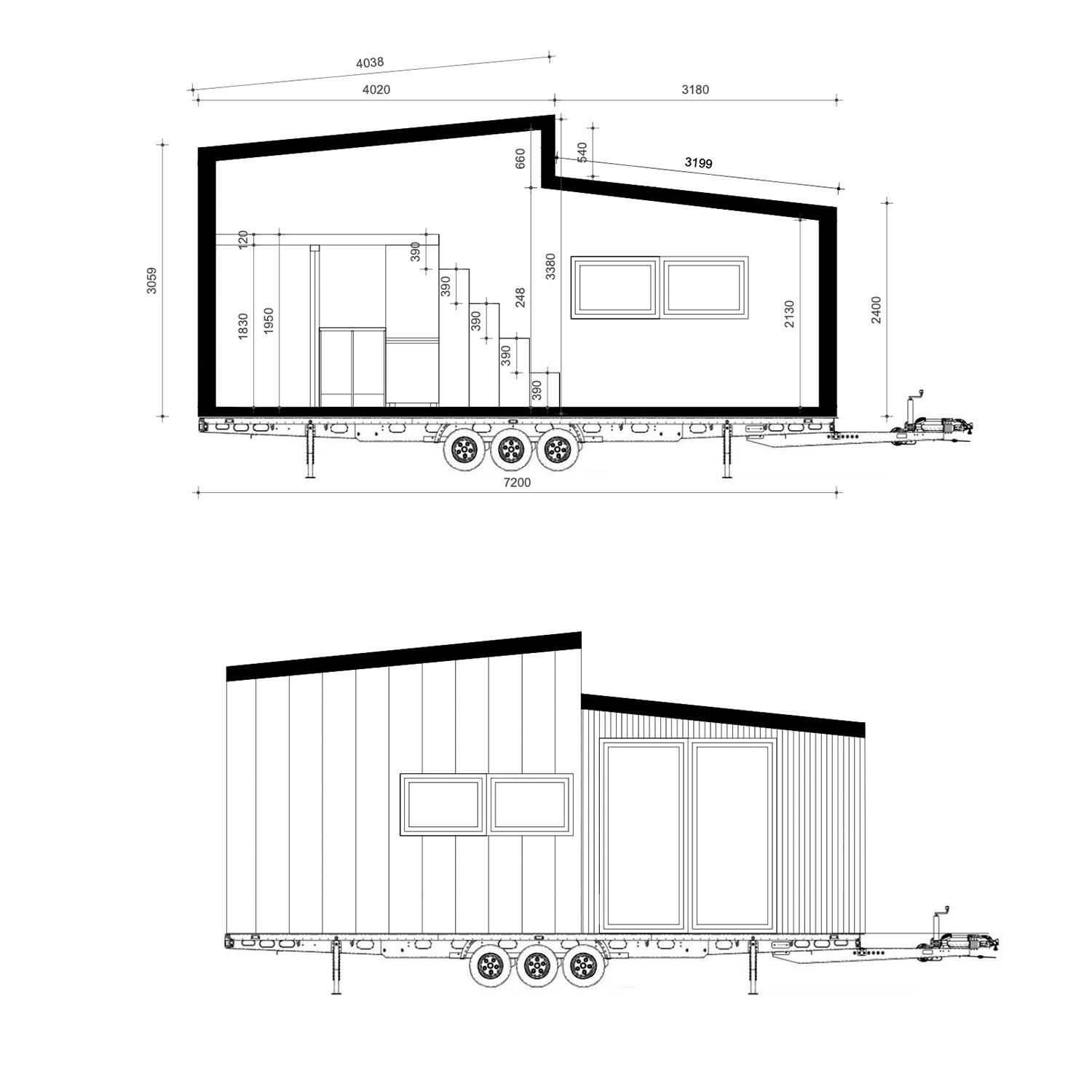 Tiny House, Container Haus, Modulhaus, Minihaus - Modell Green Day