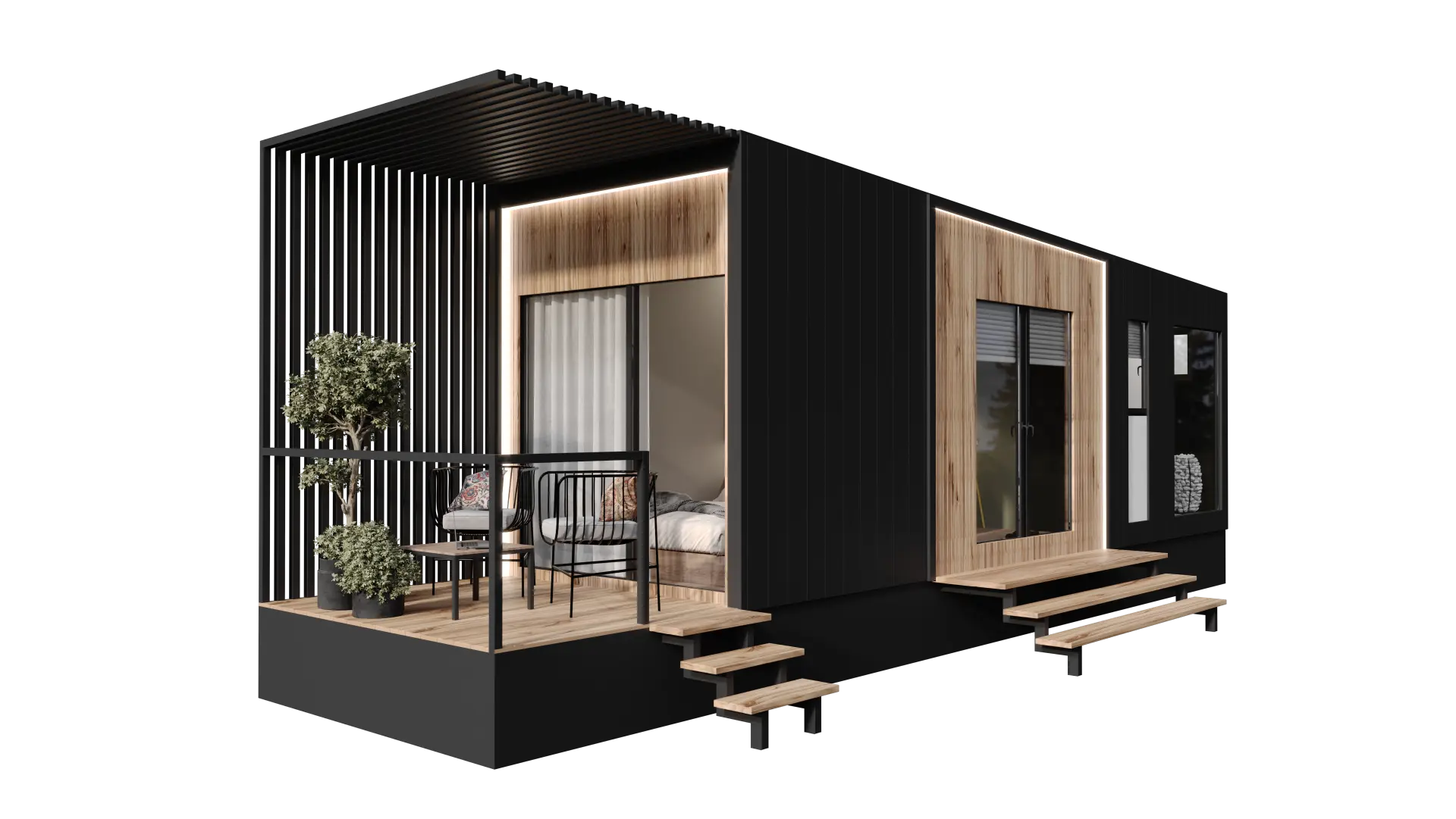 Tiny House, Container Haus, Modulhaus, Minihaus, 16.72 m² - für 2 Personen - Modell 0